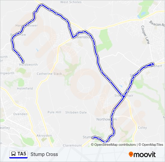 TA5 Bus Line Map