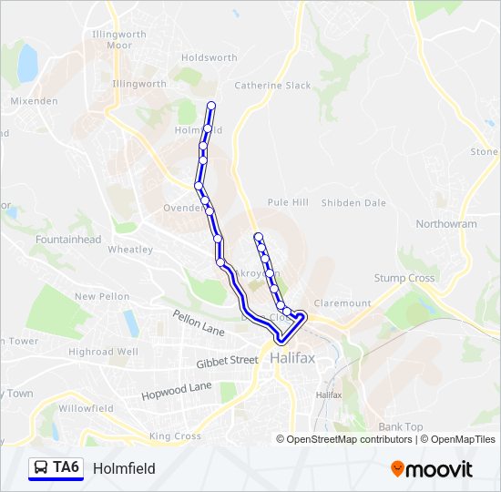 TA6 Bus Line Map