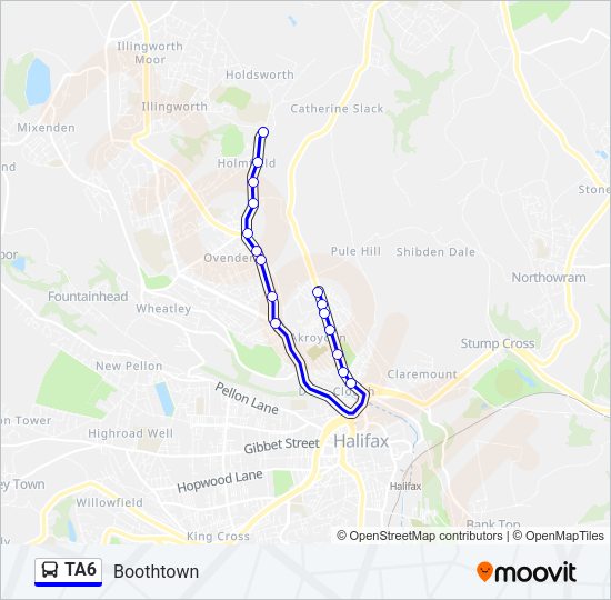 TA6 Bus Line Map