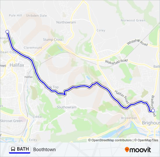BATH Bus Line Map