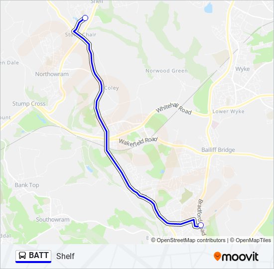 BATT Bus Line Map