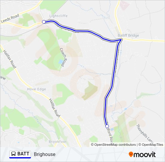 BATT Bus Line Map