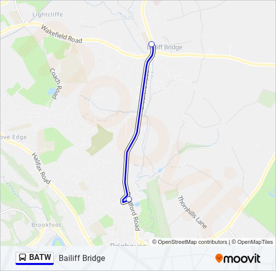 BATW bus Line Map