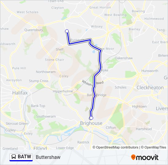 BATW Bus Line Map