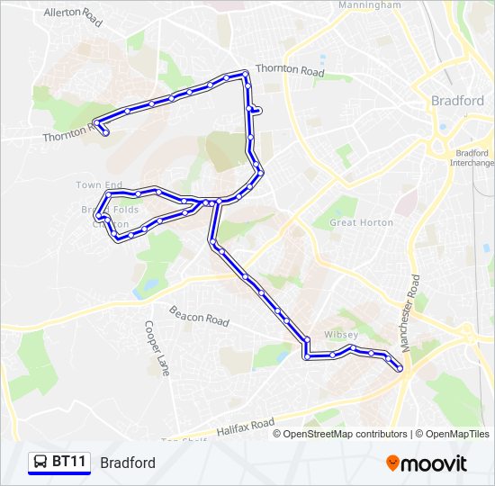 BT11 bus Line Map