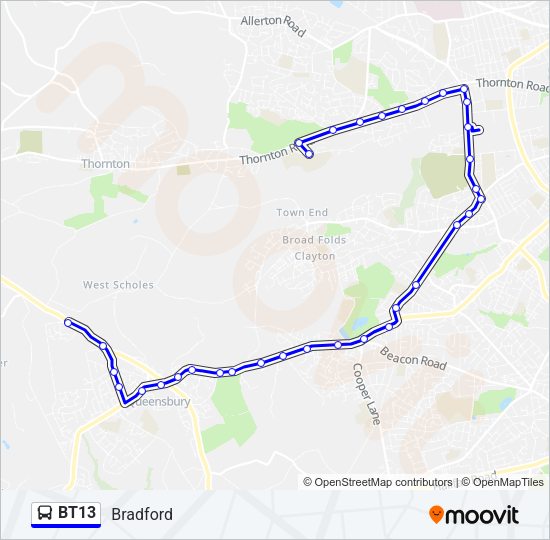 BT13 Bus Line Map