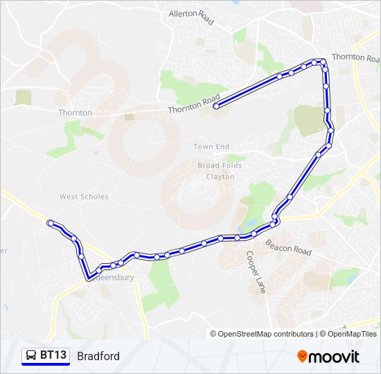 BT13 Bus Line Map