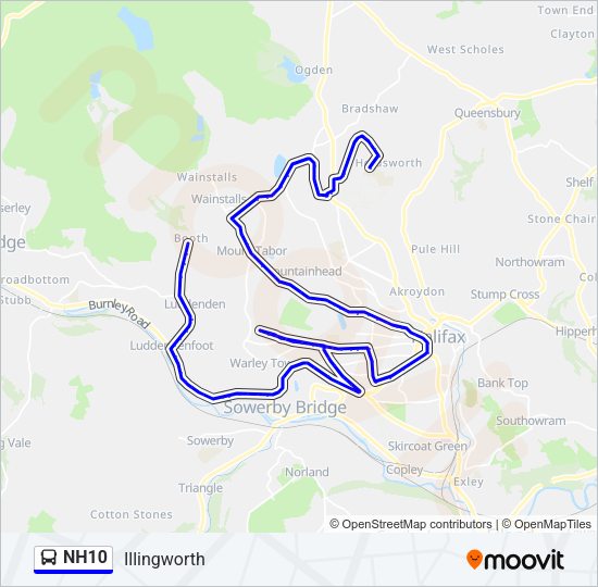 NH10 Bus Line Map