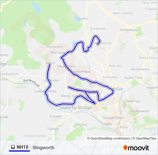 NH10  Line Map