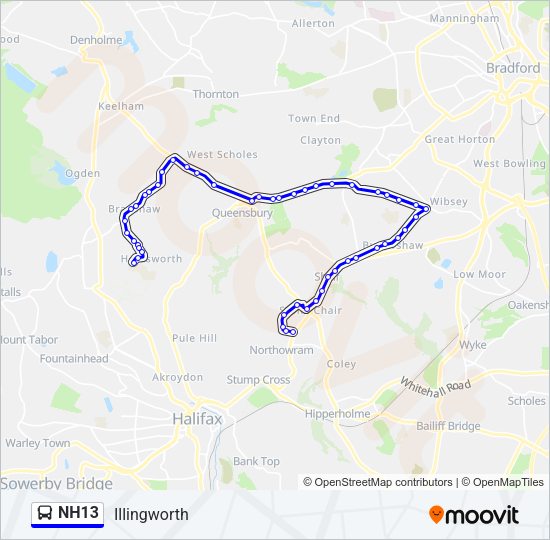 NH13 Bus Line Map