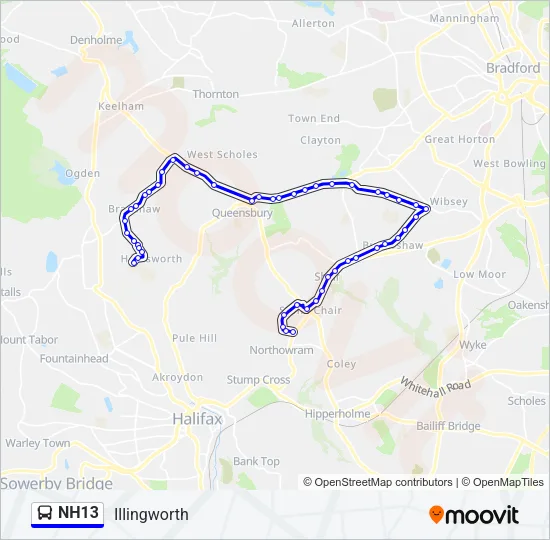 NH13  Line Map