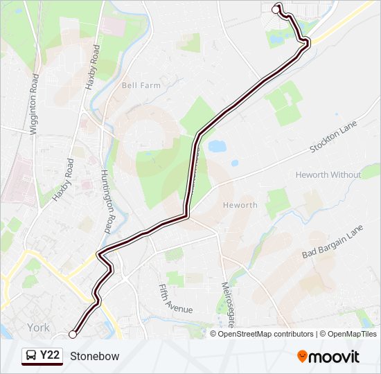 Y22 Bus Line Map