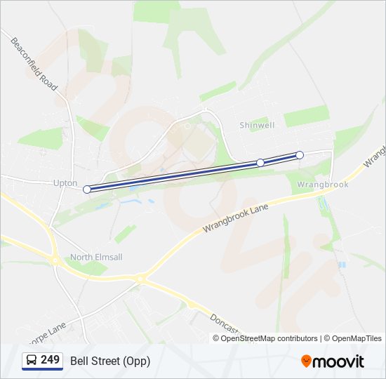 249 bus Line Map