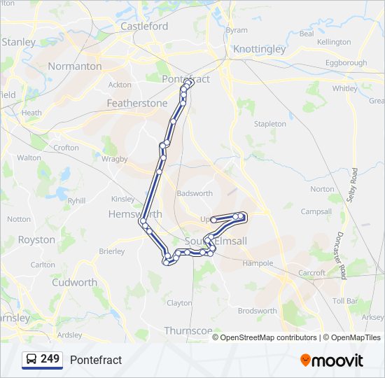 249 bus Line Map