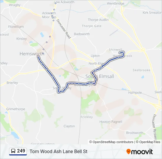 249 Bus Line Map
