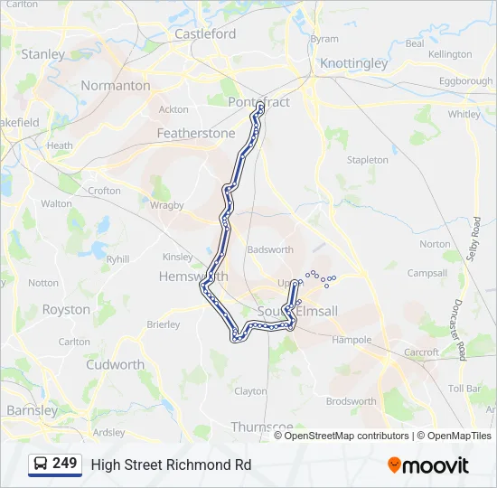 249 Bus Line Map