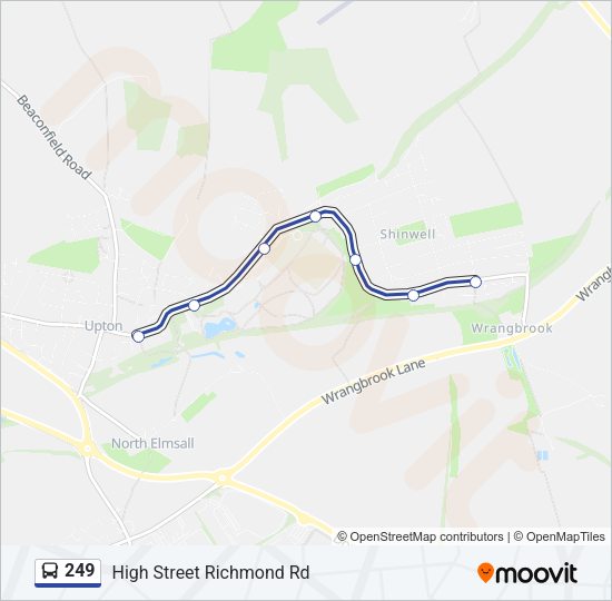 249 Bus Line Map