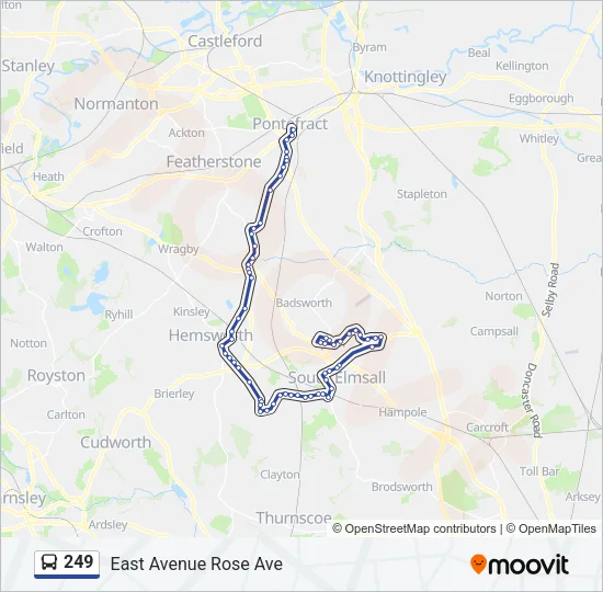 249 Bus Line Map
