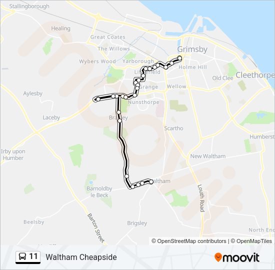11 Bus Line Map
