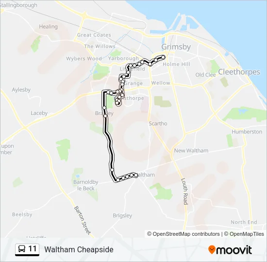 11 Bus Line Map