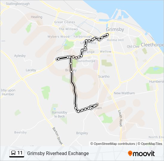 11 Bus Line Map