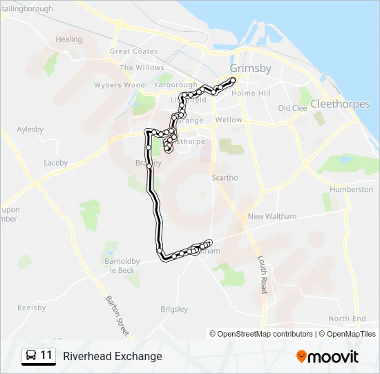 11 Bus Line Map