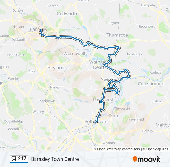 217 Bus Line Map