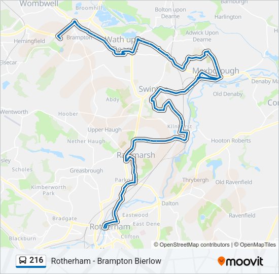 216 Bus Line Map
