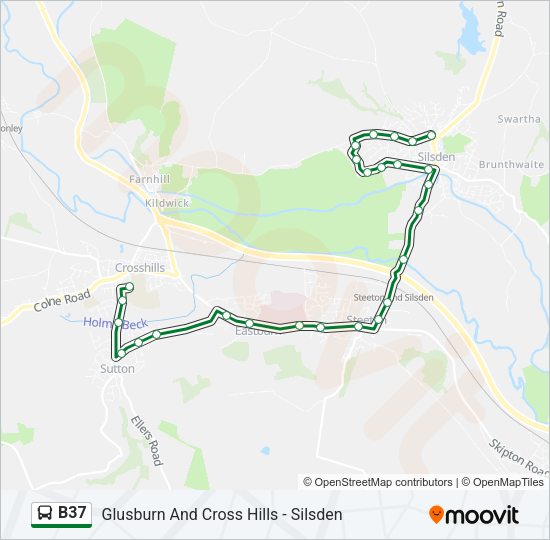 B37 Bus Line Map