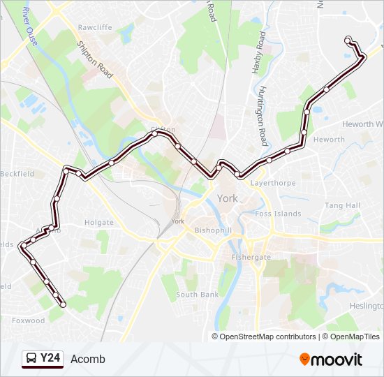 Y24 Bus Line Map