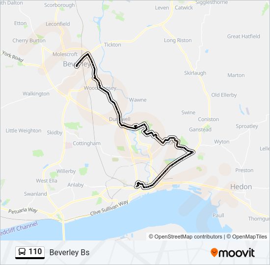 110 Bus Line Map