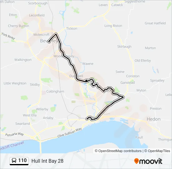 110 Bus Line Map