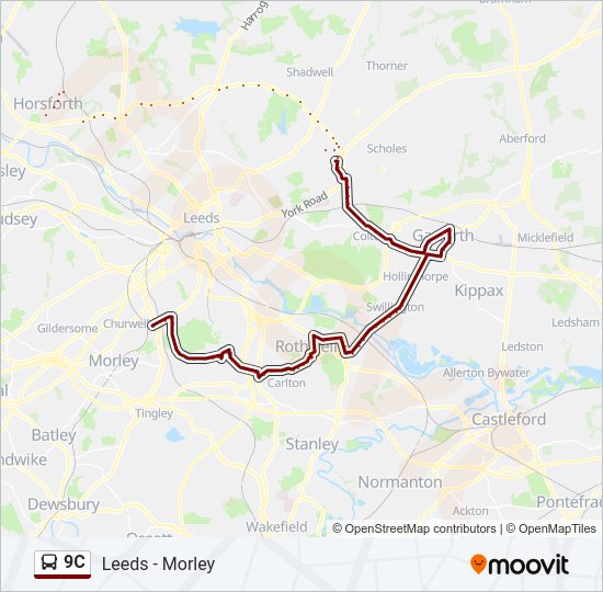 9C bus Line Map