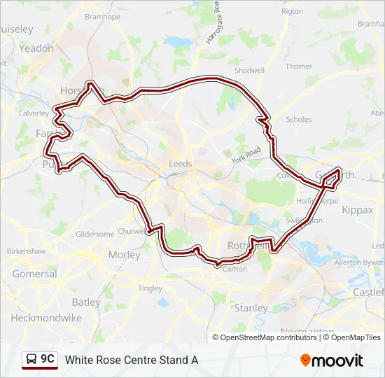 9C Bus Line Map