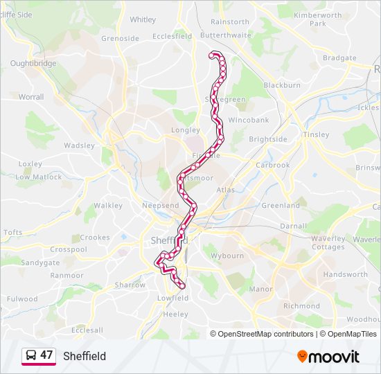 47 Bus Line Map