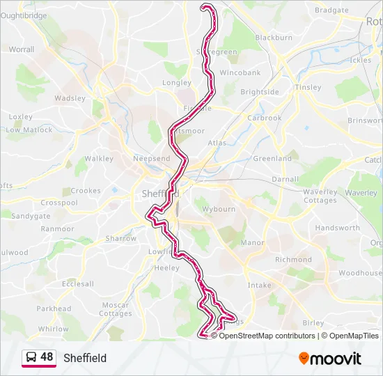 48 Bus Line Map