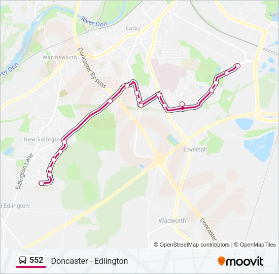 552 Bus Line Map