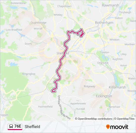 76E Bus Line Map