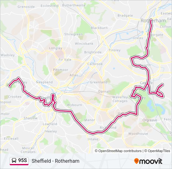 95S Bus Line Map