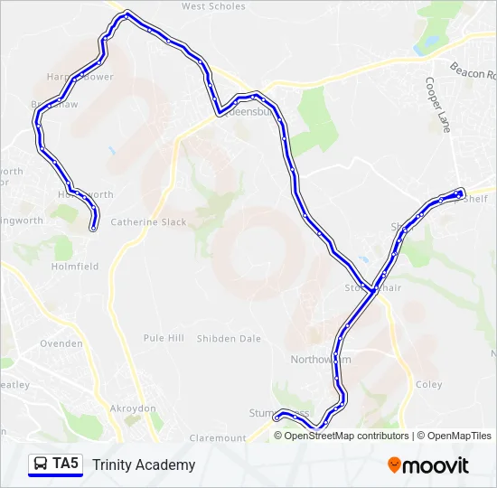 TA5 Bus Line Map