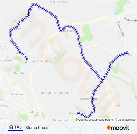 TA5 bus Line Map