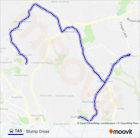 TA5 Bus Line Map