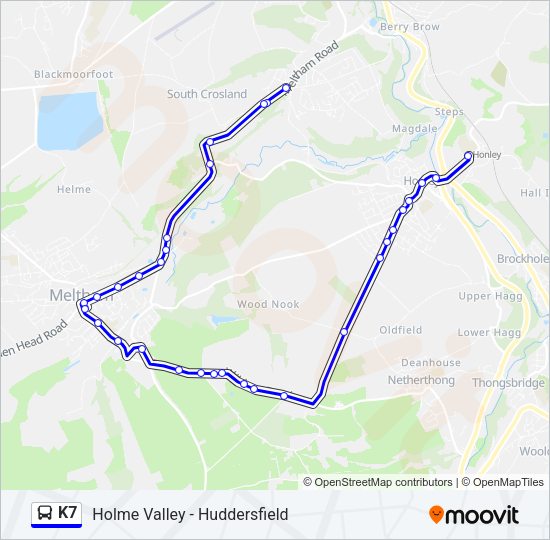 K7 Bus Line Map