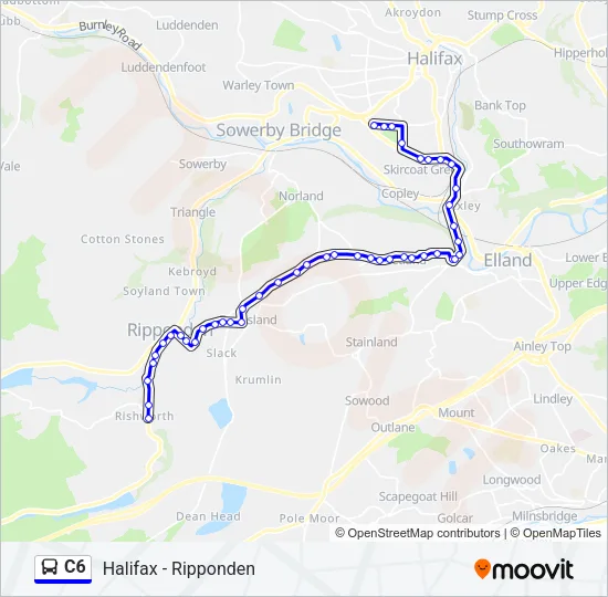 C6 Bus Line Map