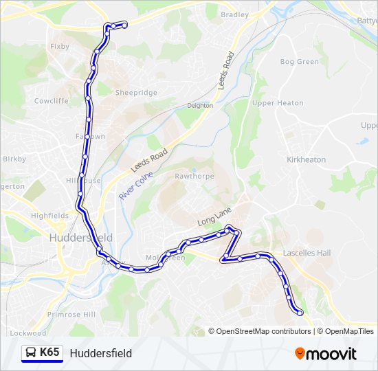 K65 Bus Line Map