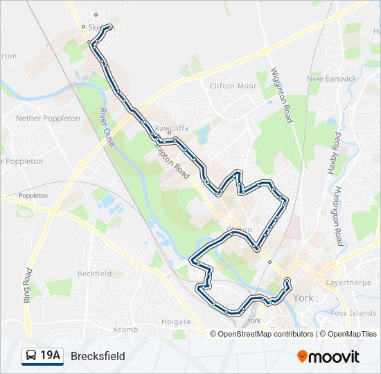 19A Bus Line Map