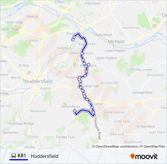 K81 Bus Line Map