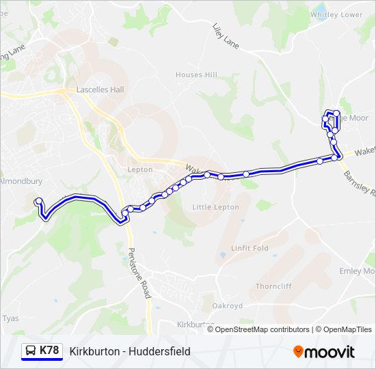 K78 Bus Line Map