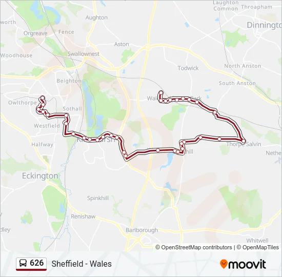 626 Bus Line Map