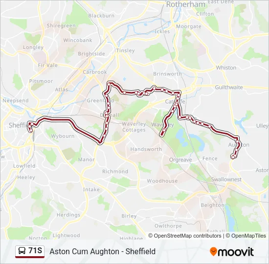 71S Bus Line Map